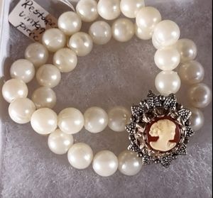 Vintage Pearl & Cameo Bracelet
